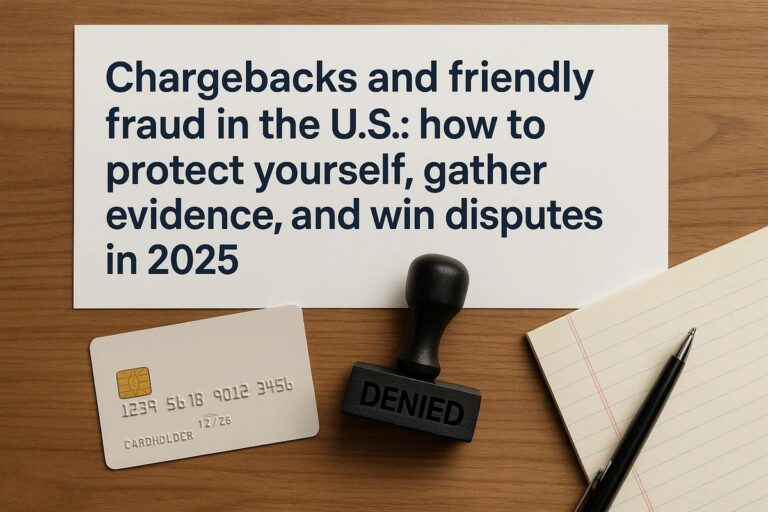 Chargebacks and friendly fraud in the U.S.: how to protect yourself, gather evidence, and win disputes in 2025