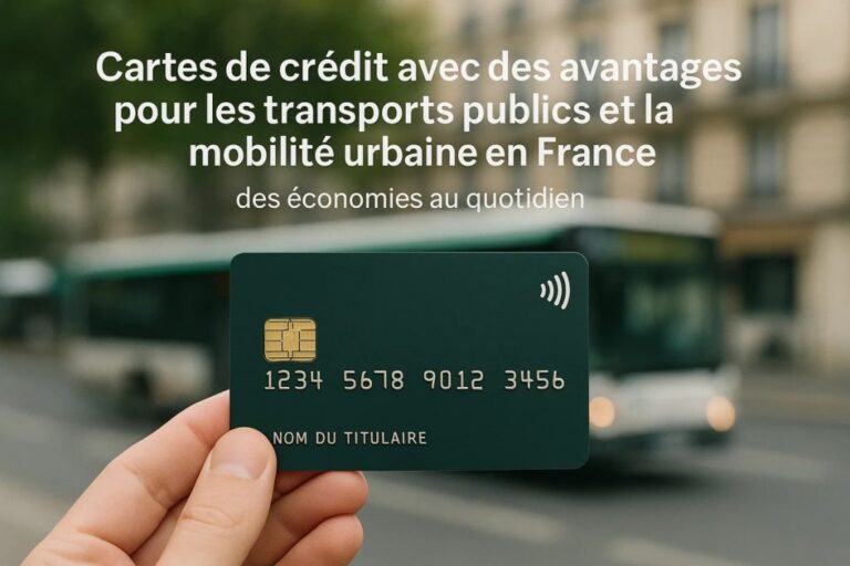 Cartes de crédit avec des avantages pour les transports publics et la mobilité urbaine en France : des économies au quotidien