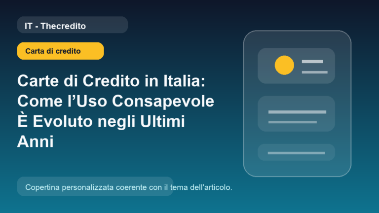Carte di Credito in Italia: Come l’Uso Consapevole È Evoluto negli Ultimi Anni