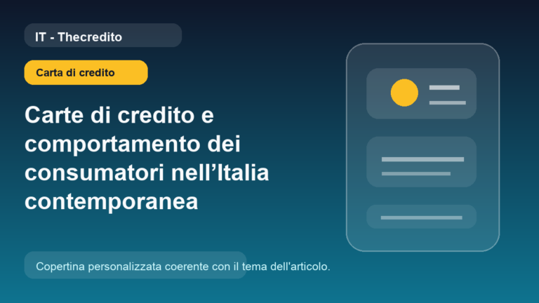 Carte di credito e comportamento dei consumatori nell’Italia contemporanea