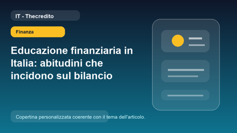 Educazione finanziaria in Italia: abitudini che incidono sul bilancio
