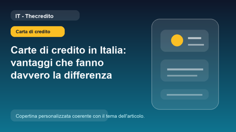 Carte di credito in Italia: vantaggi che fanno davvero la differenza