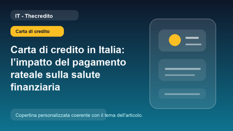 Carta di credito in Italia: l’impatto del pagamento rateale sulla salute finanziaria